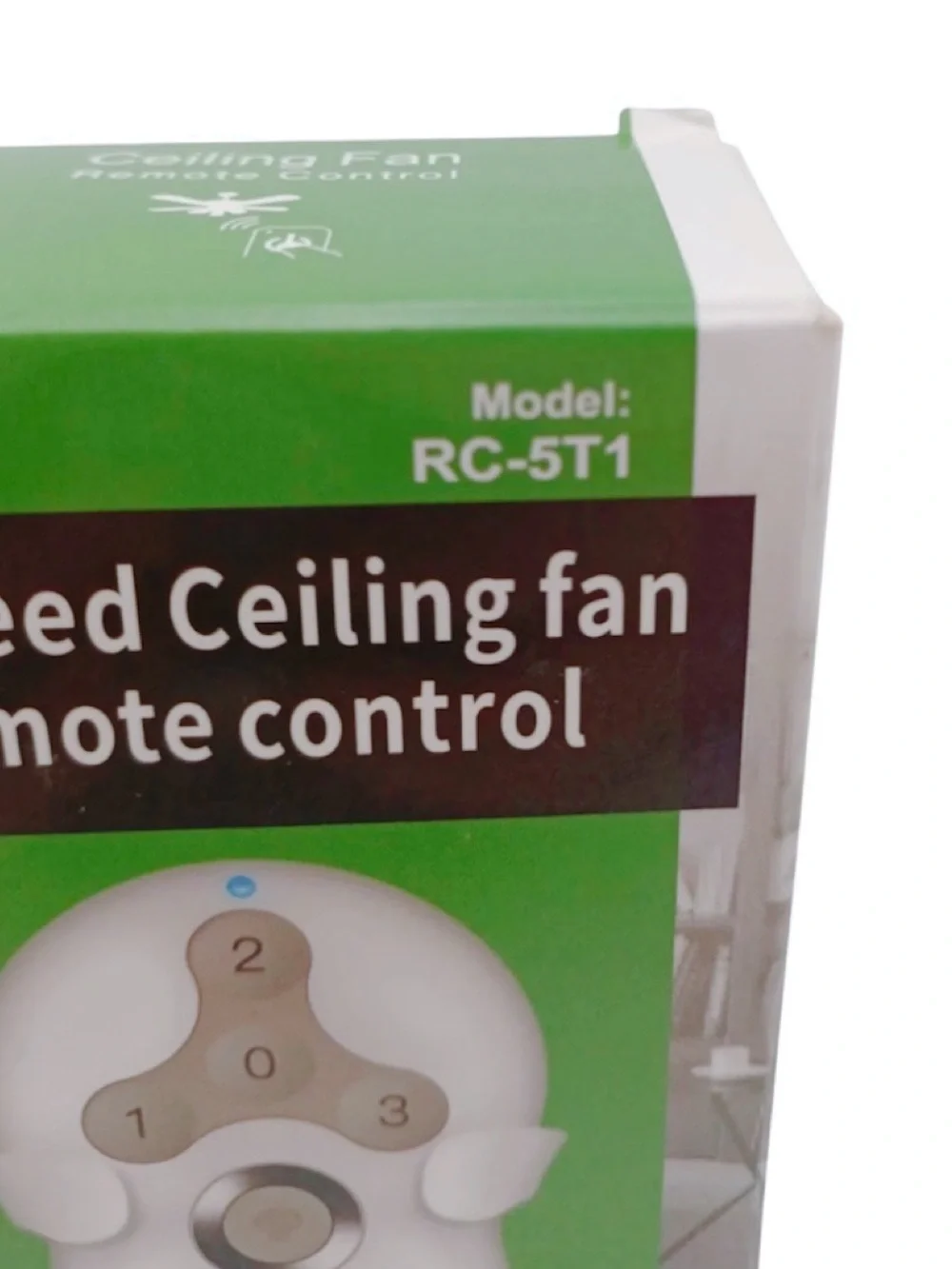 New Model RC-5T1 3-Speed Ceiling Fan Remote Control & Light Dimmer Replacement